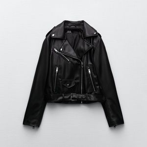 ZARA Black Faux Leather Jacket